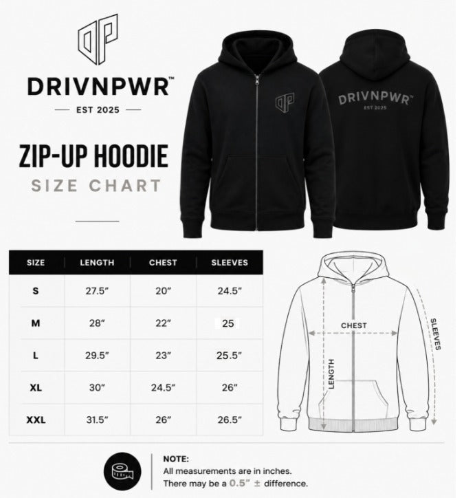 DRIVNPWR Core Zip Hoodie